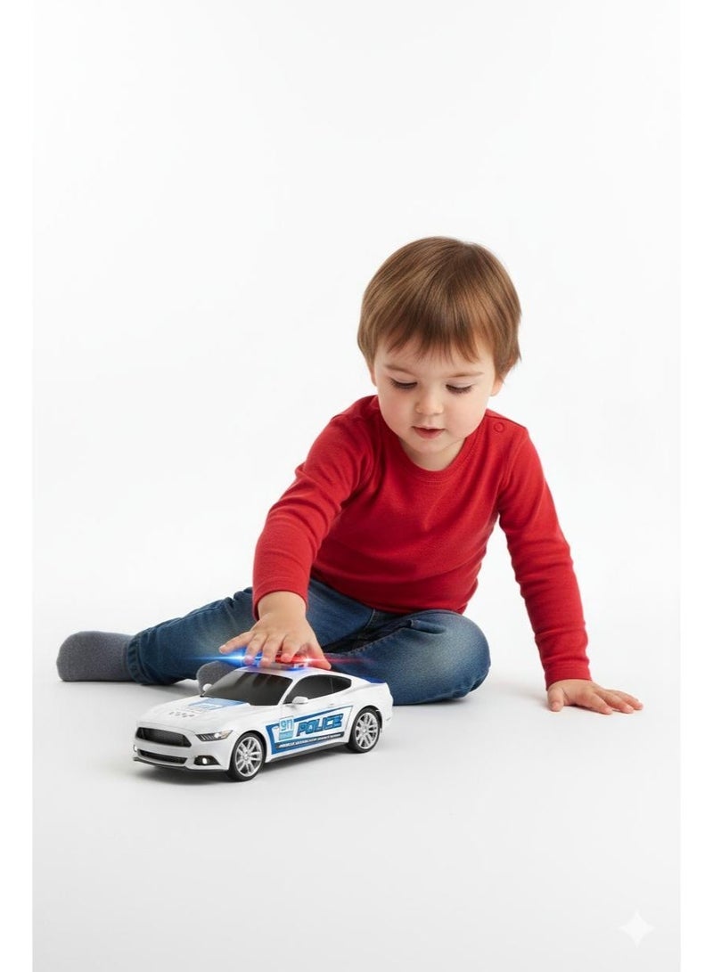 توي لاند لعبة سيارة شرطة مزودة بأضواء وأصوات - مركبة تعمل بالاحتكاك للأطفال (3 سنوات فأكثر) - Image 2